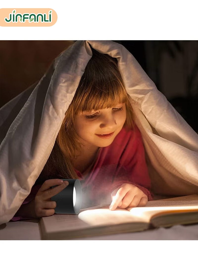 جين فان ل أنا مصباح حائط LED للقراءة، قابل للتعتيم، 3 ألوان RGB، مصباح حائط قابل لإعادة الشحن يعمل بالبطارية، يعمل باللمس وجهاز التحكم عن بعد، كرة مغناطيسية تدور 360 درجة، مصباح قراءة بجانب السرير (أسود) - Image 5